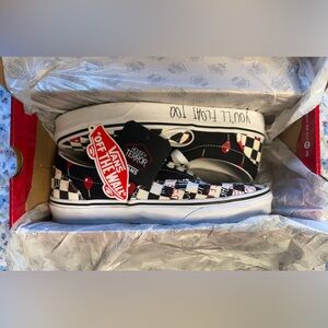 Vans IT House of Terror Checkerboard Sneakers - Black, White, Red